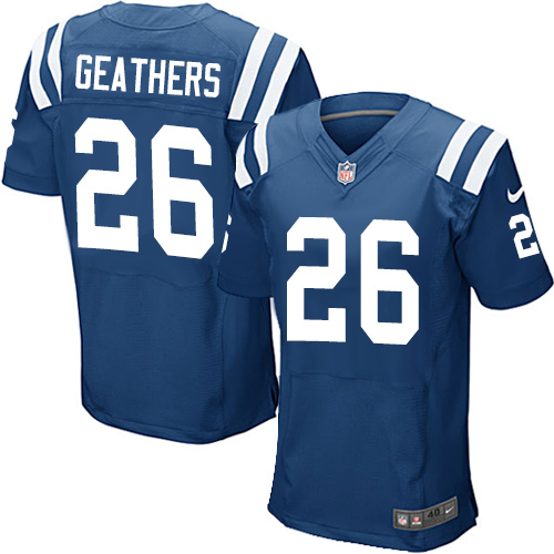 Men's Elite Clayton Geathers Nike Jersey Royal Blue Home - #26 NFL Indianapolis Colts